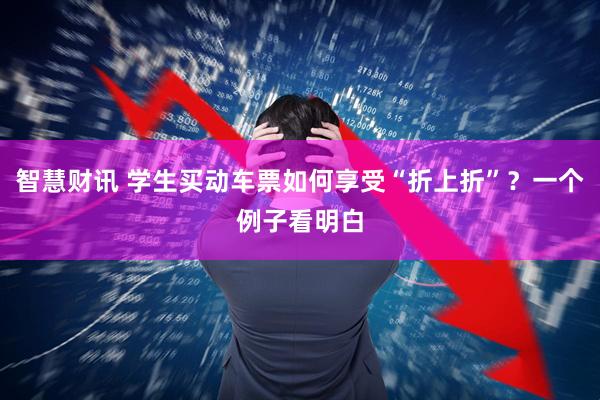 智慧财讯 学生买动车票如何享受“折上折”？一个例子看明白