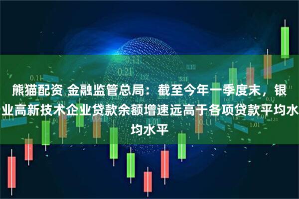 熊猫配资 金融监管总局：截至今年一季度末，银行业高新技术企业贷款余额增速远高于各项贷款平均水平