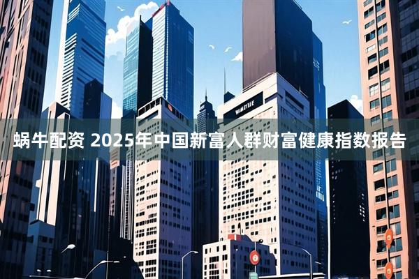 蜗牛配资 2025年中国新富人群财富健康指数报告