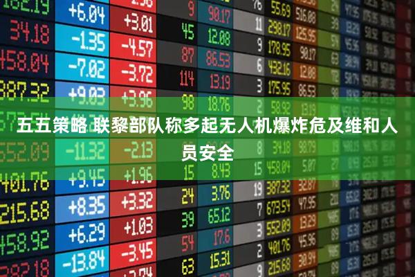 五五策略 联黎部队称多起无人机爆炸危及维和人员安全